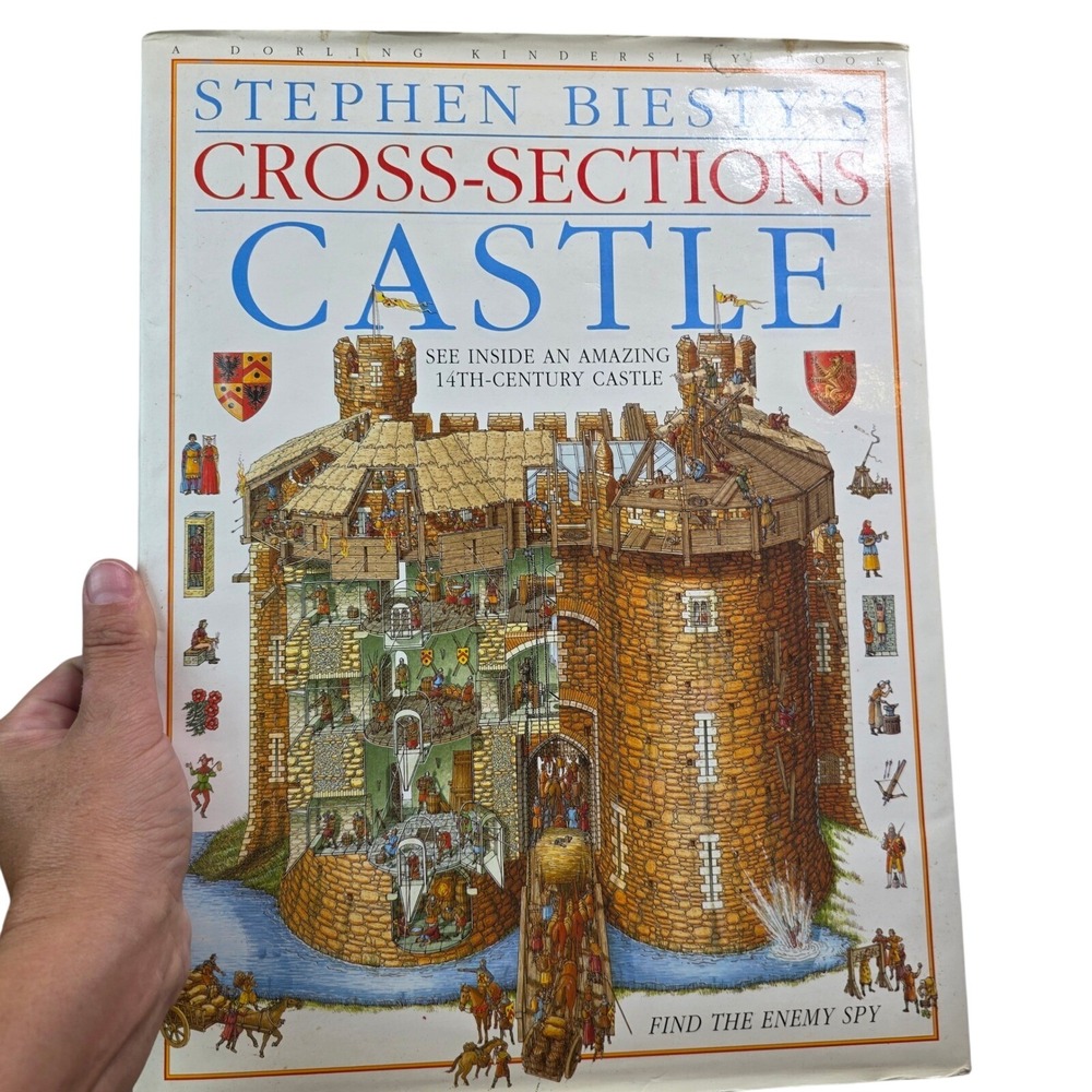 Stephen Biesty's Cross-Sections Castle Hardcover DK Book 1994 Medieval History